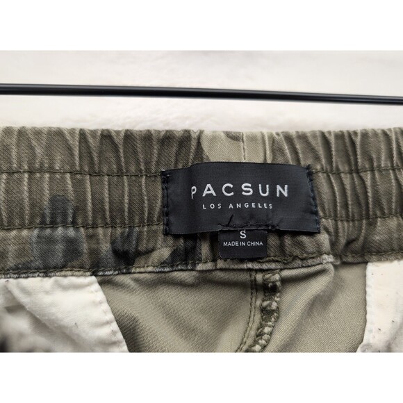Pacsun Camo Cargo Elastic Waist Drawstring Joggers Size Small - Picture 10 of 12